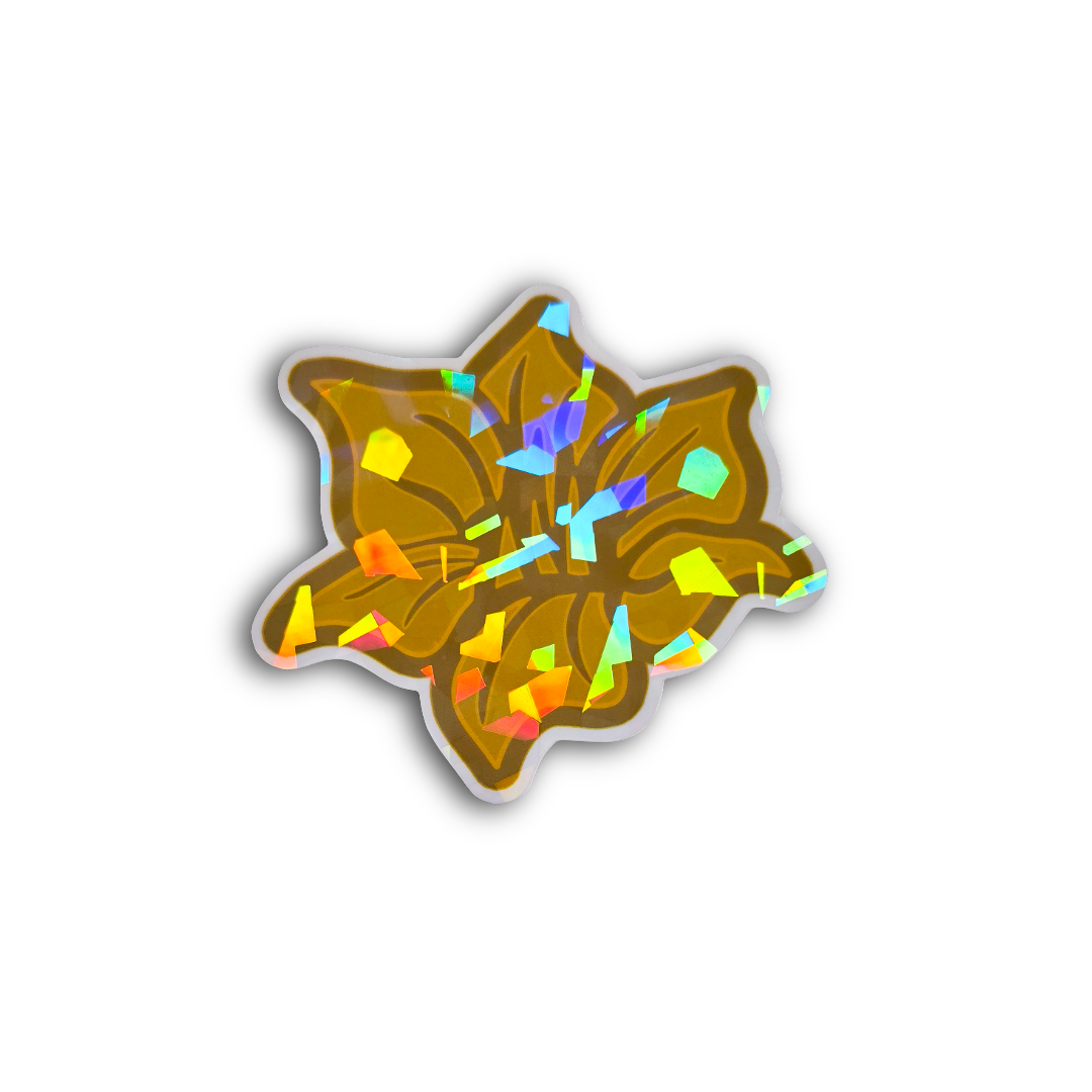 Gold Flower Cracked Ice