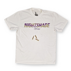 Purple Chip Typography Tee - White
