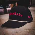 NS Flamingo on Black Rope Hat - Flamingo