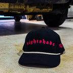 NS Flamingo on Black Rope Hat - Flamingo
